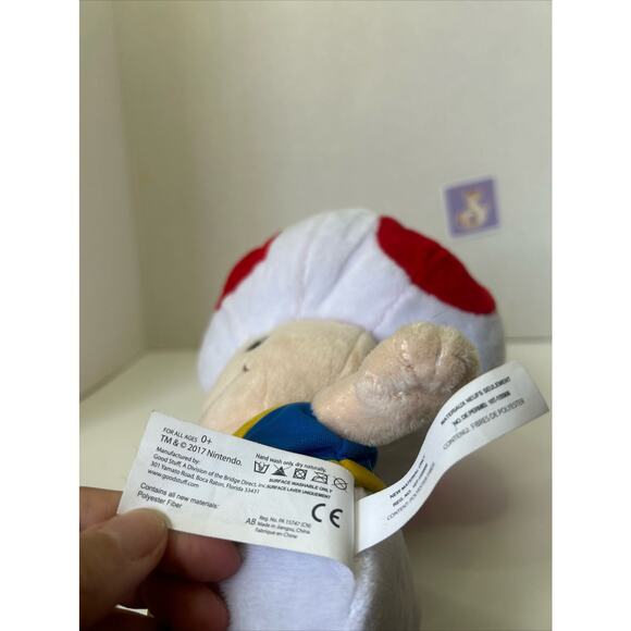 Super Mario Bros. Toad Mushroom Plush Stuffed Animal Toy Doll - Picture 8 of 10